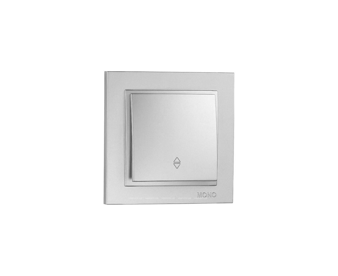 ჩამრთველი რევერსი ერთიანი DESPINA Silver - 102-212125-109 — როზეტები და ჩამრთველები